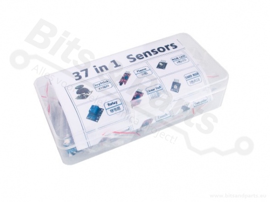 Sensor kit 37-in-1 for Arduino/Raspberry Pi in storage box